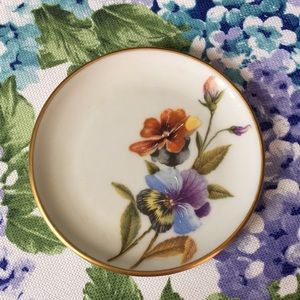 Pansey Trinket Dish Teabag Holder Resale